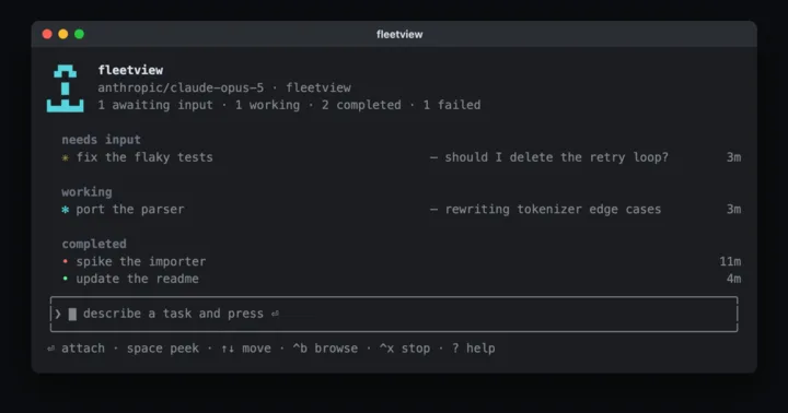 One Screen for All My Background Coding Agents